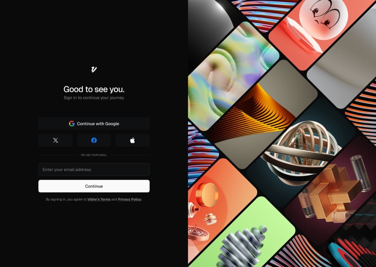 Sign-in screen interface design